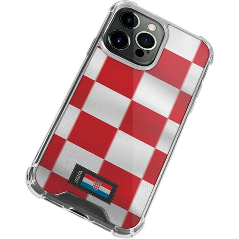Croatia Soccer Flag iPhone 15 Pro Clear Case